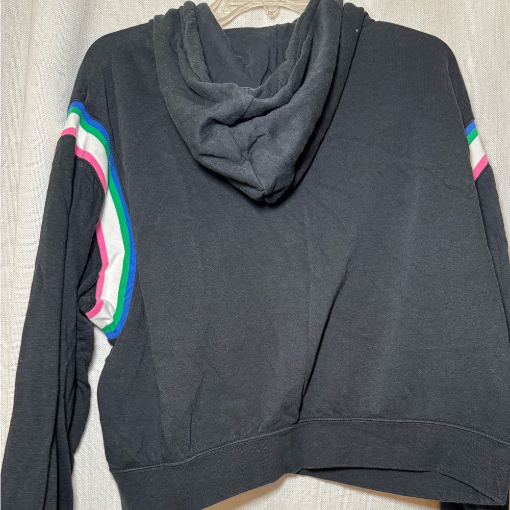 Nike Black Hoodie with Multicolor Sleeve Accents - Picture 4 of 5